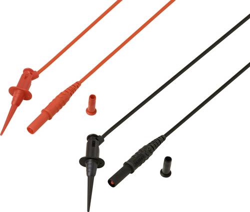 VOLTCRAFT MSL-525 Messleitung 1.2m mit Miniatur Abgreifklemmen CAT II 300V 1 Paar