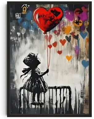 Inspired Living Banksy Wall Art Graffiti Canvas Print Urban Street Art Poster For Modern Home Decor 40x60cm e