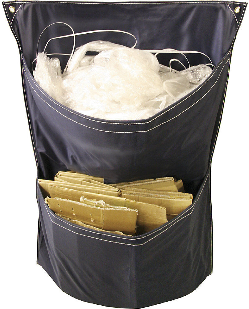 kaiserkraft Racksack® für Rollbehälter, mit 2 Taschen, blau