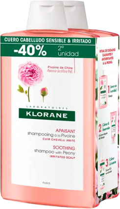 Klorane Peony Soothing Shampoo Duo 2 x 400 ml