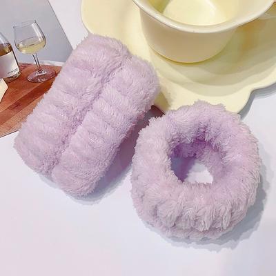 Fusion Finds Microfiber Wrist Wash Bands For Face Washing Soft Absorbent Skincare Wrist Cuffs Set purple