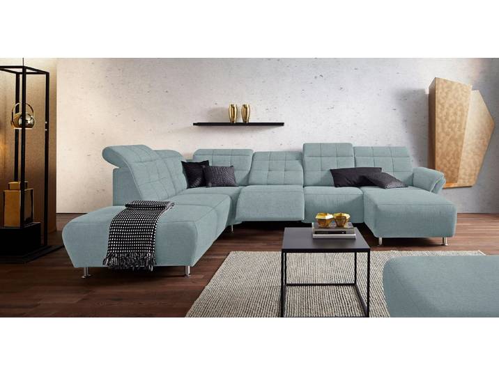 Home affaire Wohnlandschaft Manhattan U-Form, 2 Sitze mit elektrischer Relaxfunktion, verstellbare Armlehnen