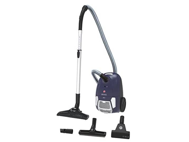 Hoover Aspirateur traineau avec Sac Brave BV60PET avec Brosse Spécial Poils d'animaux\, Puissant 700W\, Maniable\, Compact\, 2\,3L\, Filtre EPA 10\, Système d'Aspiration Cyclonique