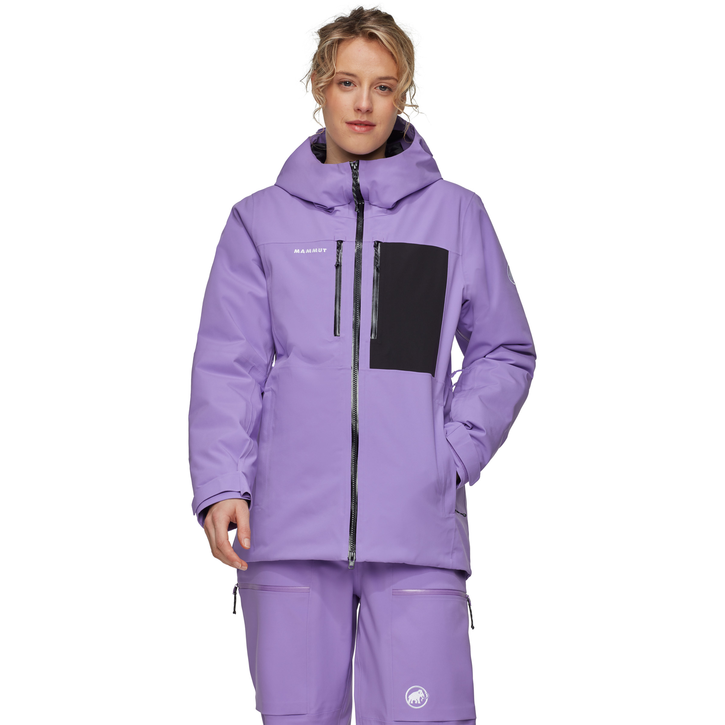 Mammut Stoney HS Thermo Damen Isolationsjacke lila Größe XS Freeride | Skifahren Winddicht Wasserabweisend