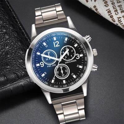Multisell Products Hub Fashion Men's Quartz Steel Band Watch, Business Watch black