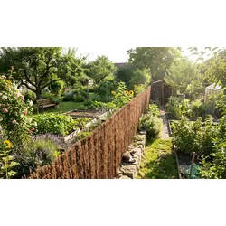 Heidekrautmatte - Braun - 300 x 200 cm - Sichtschutzmatte aus Heidekraut - Heidematte in rustikaler Optik - idealer Sichtschutz für Garten