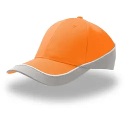 Atlantis Unisex 3-farbige 6-Panel Kappe Klassische Cap RACI orange/grey one size