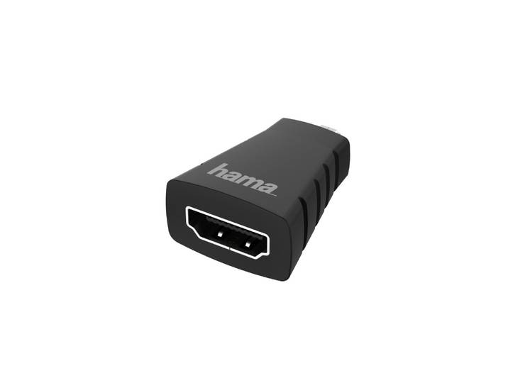 Hama HDMI-adapter, micro-HDMI-stekker - HDMI-aansluiting, Ultra-HD 4K HDMI kabel Zwart