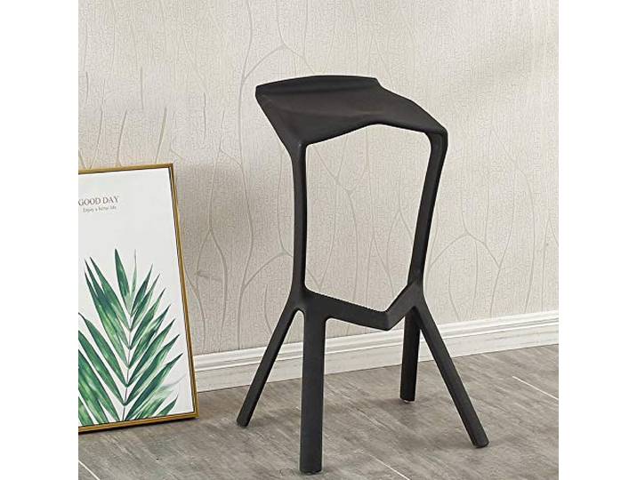 GDHY Barstuhl Bistrohocker Aus Kunststoff Tresenhocker Mit Rückenlehne Und Fußstütze Ergonomischer Moderne Barhocker Stapelbar Für Küchen, Theke