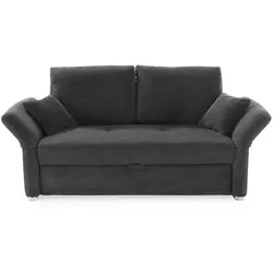 Schlafsofa Luca Cord Grau 141 x 201 cm