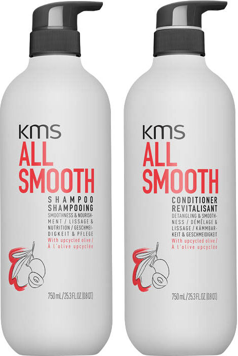 KMS All Smooth Shampoo 750ml & All Smooth Conditioner 750ml Duo