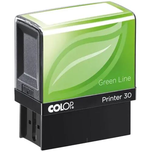 COLOP Textstempel, individualisierbar Printer 30 Green Line selbstfärbend schwarz ohne Logo