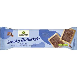 Alnatura Kekse Schoko-Butterkeks, BIO, mit Vollmilchschokolade, 130 g