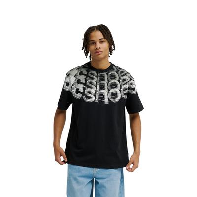 T-Shirt DC SHOES "DC Omega 2", Herren, Gr. M, schwarz-weiß (schwarz), Obermaterial: 75% Baumwolle, 25% Baumwolle., Shirts T-Shirt
