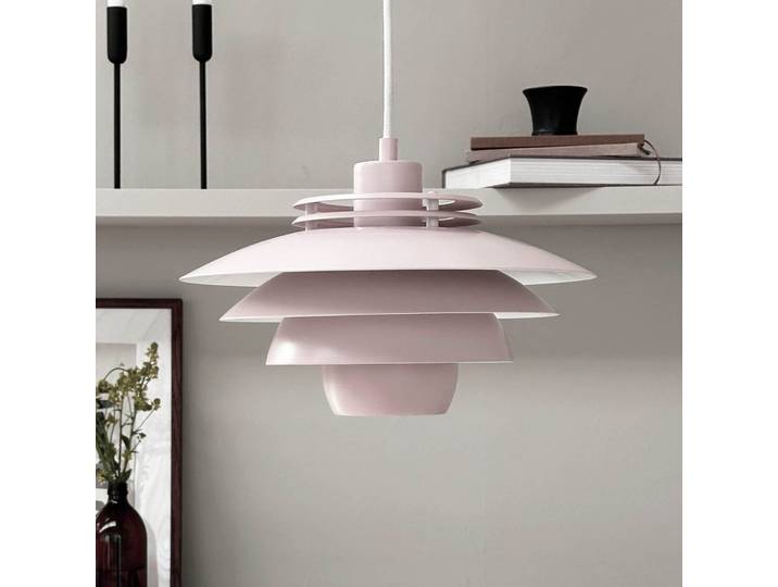 Ejka Mini Pendelleuchte Hellrosa - Dyberg Larsen - Wohnzimmer - Design - Metall - Einflammig