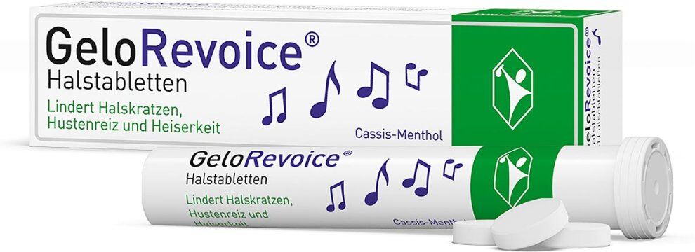 GeloRevoice Halstabletten Cassis Menthol Lutschtabletten