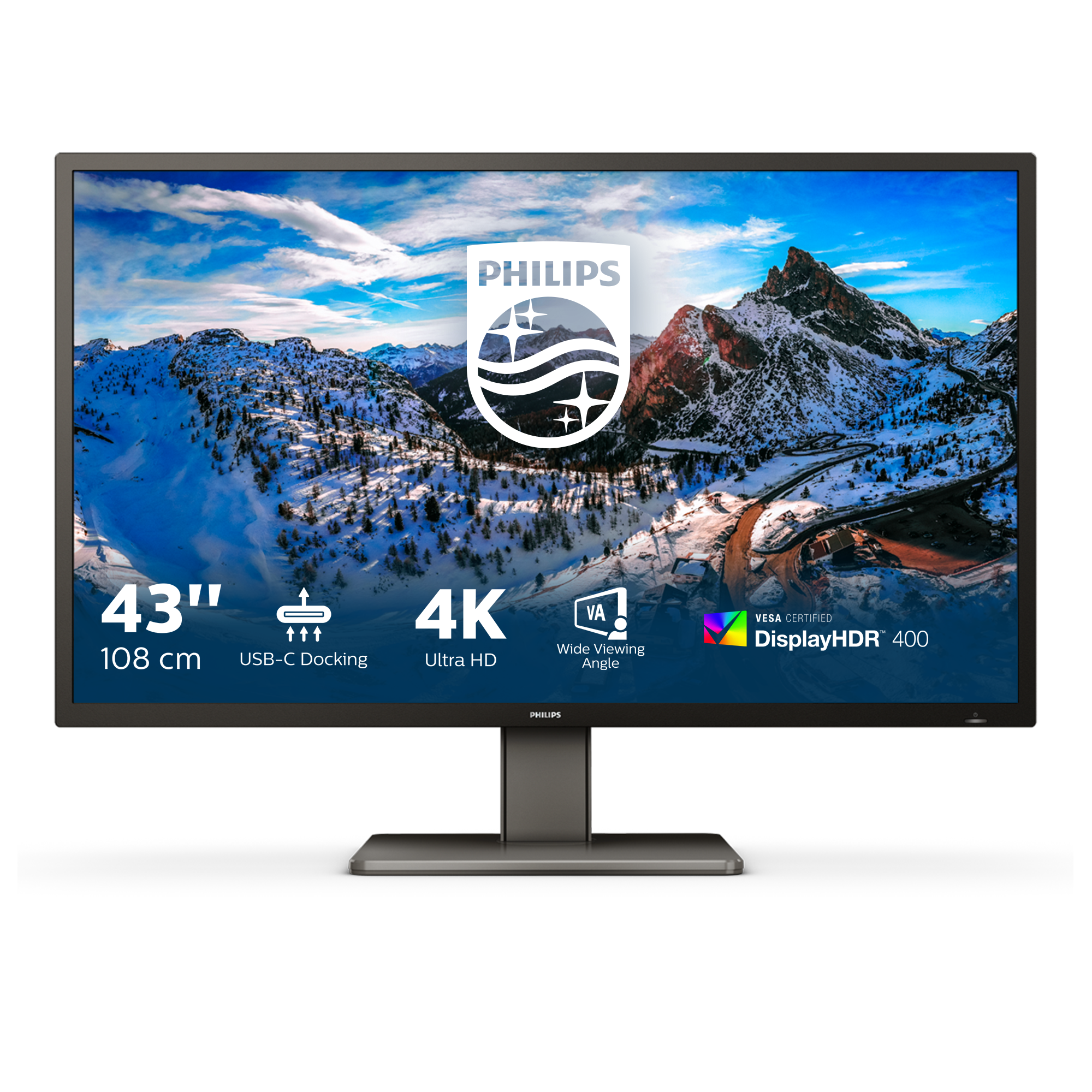 Philips P-Line 439P1 42.5 Zoll 4K (UHD) VA LED 16:9 60 Hz Monitor 439P1/00