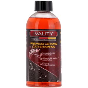 IVALITY Autoshampoo Premium 2in1 Keramik Versiegelung, Konzentrat, mit Abperleffekt, pH-neutral, 500ml