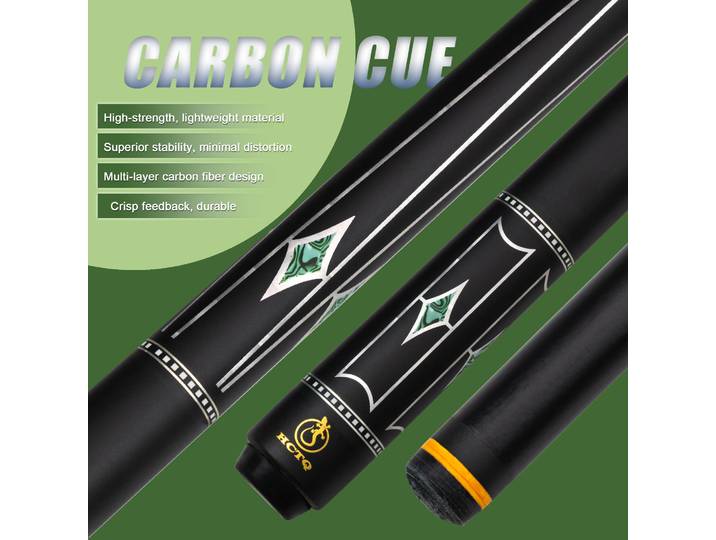 Bâton de queue de billard en carbone à pointe de 12,5 mm avec pointe multicouche, haute performance pour les amateurs de billard américain et de billard Carom