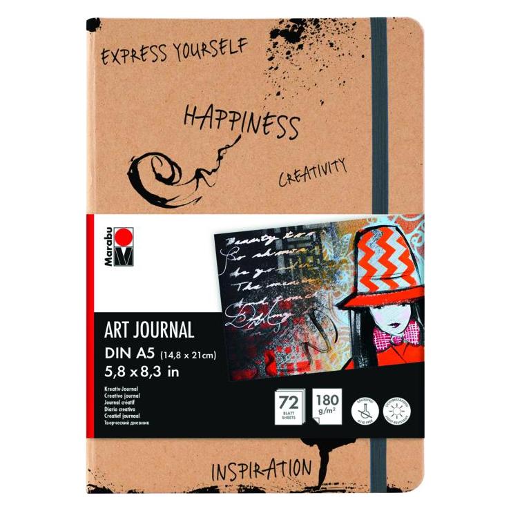 Marabu Malblock 'Art Journal Notebook' (A5, Blanko, Kein Einband) (16120 000 00 100) Mindestbestellmenge: 5 Stück