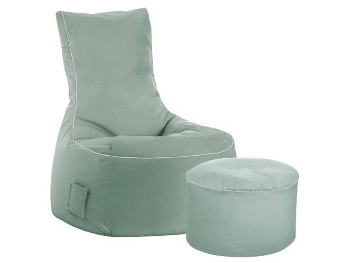 Sitting Point Sitzsack-Set Scuba Swing + Hocker eukalyptus