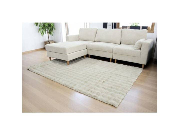 Tapis de salon - BUBBLE 3D - 200x280 cm - Ultra doux - Beige - Moderne