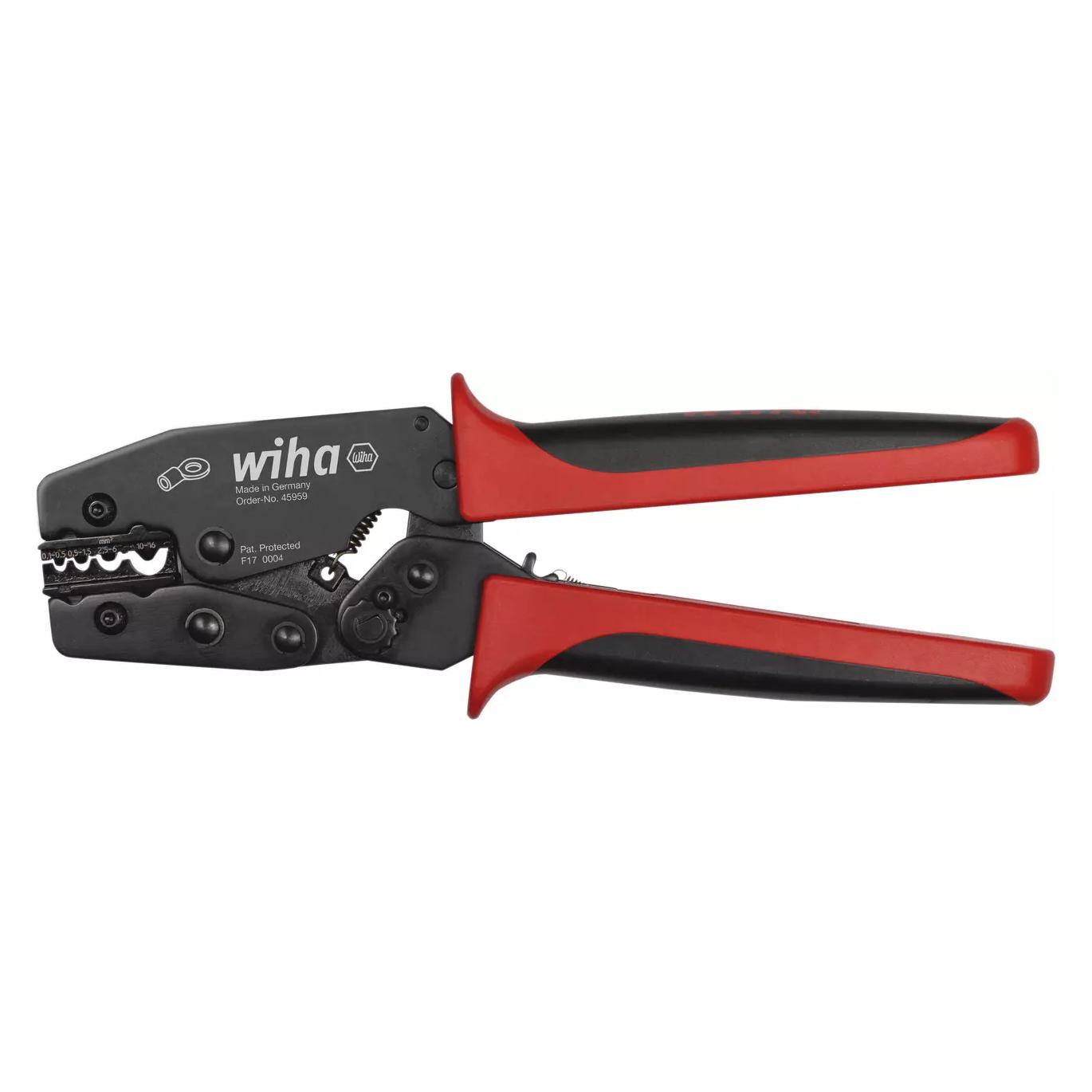 Wiha Crimpwerkzeug für nicht isolierte Kabelschuhe mitgeschlossener Hülse (220 mm) (45959)