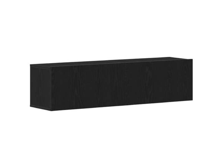 Makastle TV-Schrank Schwarz Eichen-Optik 120x30x30,5 cm