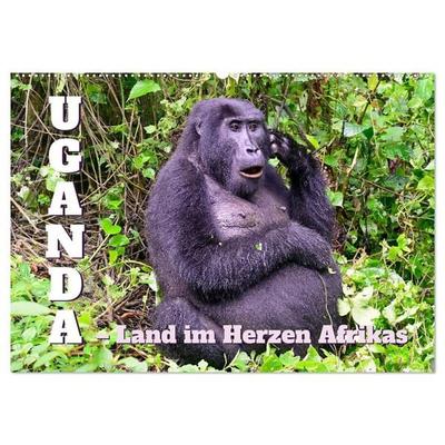 Uganda – Land im Herzen Afrikas (Wandkalender 2027 DIN A2 quer), CALVENDO Monatskalender