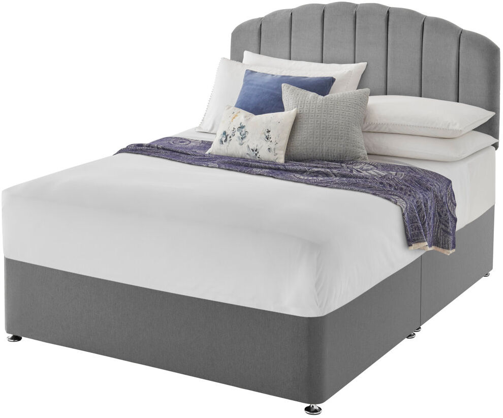 Silentnight upholstered premium Divan bed - base only Slate Grey Super King (6')