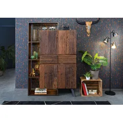 Schrank Akazie / Altholz 118x40x183 braun lackiert SEVILLA #01