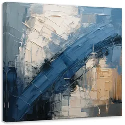 LEINWANDBILD Abstraktion Industrial Blau 30x30cm