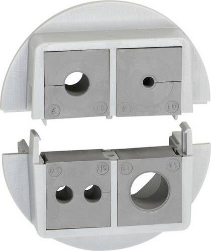 Icotek QVT 50/4 Kabeldurchführung teilbar Polycarbonat Grau 1St.