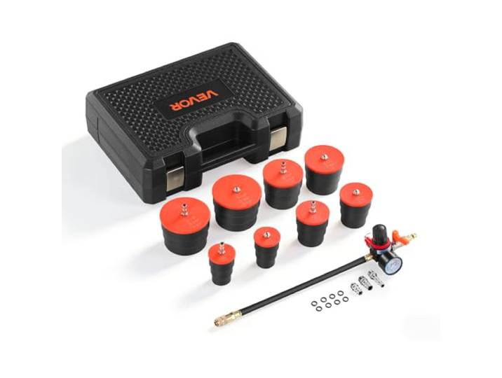 VEVOR Testeur de Fuite du Système Turbo\, Kit de Test d'Étanchéité du Système Turbocompresseur Suralimentation\, pour Contrôle Échangeur d'Air et Tuyauterie d'Admission\, Manomètre à Vanne 0-5\,5 bars