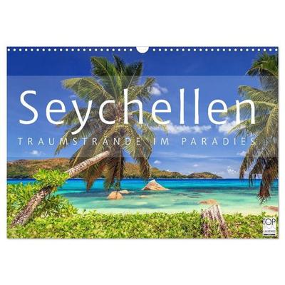 Seychellen Traumstrände im Paradies (Wandkalender 2027 DIN A3 quer), CALVENDO Monatskalender