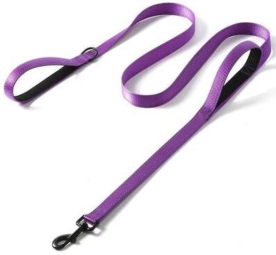 Inspired Living DualGrip Heavy Duty Dog Training Leash For Large & Medium Dogs purple 2.5x180cm