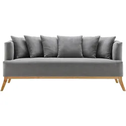 Bigsofa Mina Grau Velours