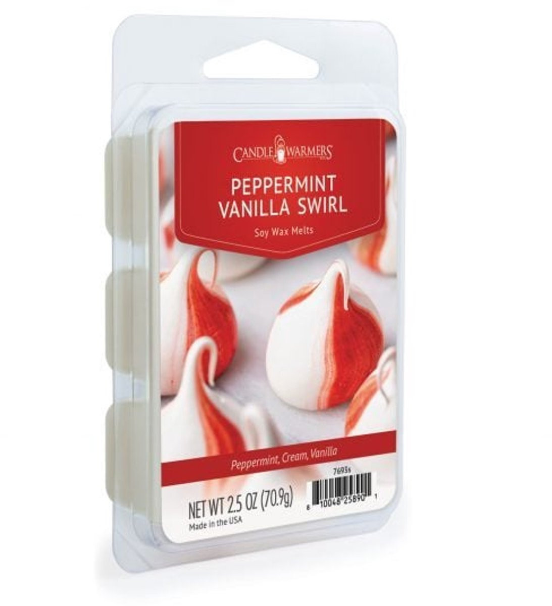 Candle Warmers Wax Melts Peppermint Vanilla Swirl