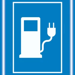 HB-Druck Stromtankstelle Schild Elektrofahrzeug A6 (105x148mm)