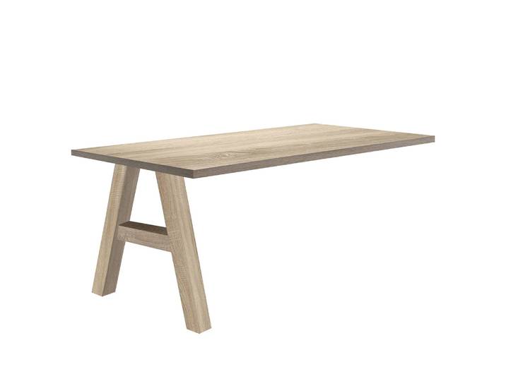 Schreibtisch-Ansatz I 120cm Braun/Eiche Sanremo Hell Dekor