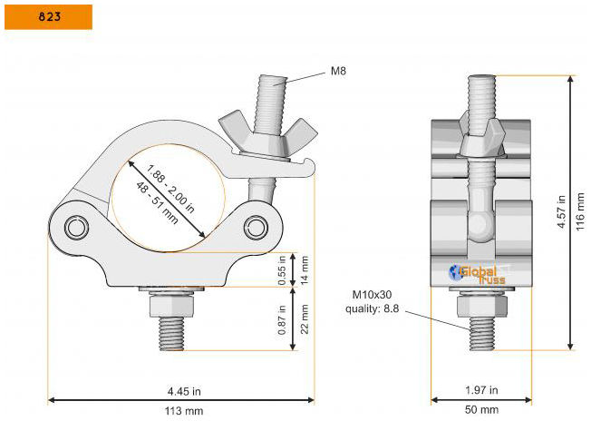 Global Truss 823-B Half Coupler