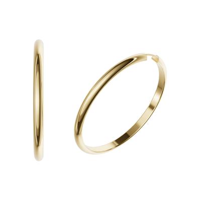 Paar Creolen FIRETTI "Schmuck Geschenk Silber 925 Ohrringe 3,9 mm breit" Gr. 50, gold (gelbgoldfarben), Ohrringe, Damen, 50, Silber 925 (Sterlingsilber), Made in Germany