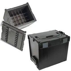 Sortimo Systemkoffer L-Boxx 374 mit Isolier- / Thermoeinsatz schwarz
