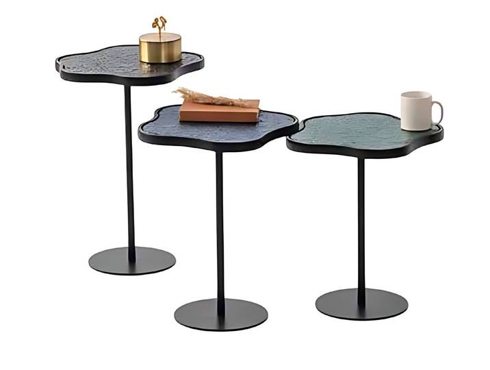 JVmoebel Beistelltisch Stilvolles Beistelltisch-Set aus robustem Material in modernem Design (3-St., Beistelltisch 1, Beistelltisch 2, Beistelltisch 3), Made in Europe