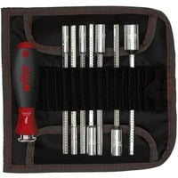 Schraubendreher mit Wechselklingen-Set SYSTEM 6 schwarz/rot, 9-teilig, mit Rolltasche