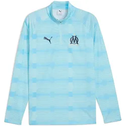 Puma, Herren, Sportshirt, Warm-up Oberteil 1/4 Reissverschluss OM 2025/26 (M), Blau, M