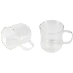 BERGNER Lovers - Set mit 2 doppelwandigen Gläsern à 230 ml aus Borosilikatglas, mikrowellen- und spülmaschinengeeignet