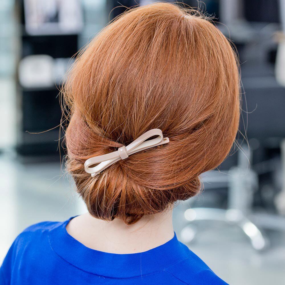 DONDELLA Hair Clip Beige Bow 11cm