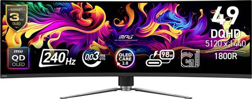 MSI MPG 491CQPXDE QD-OLED - OLED-Monitor - Gaming - gebogen - 124.5 cm (49"")