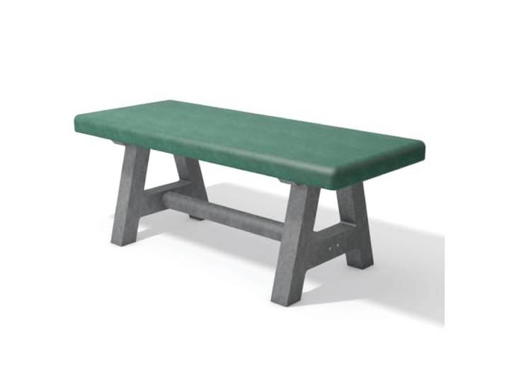hanit® Kindersitzgruppe Canetti Kindertisch Grau-Grün aus 100% recyceltem Kunststoff wetterfeste Sitzgruppe für KiTas